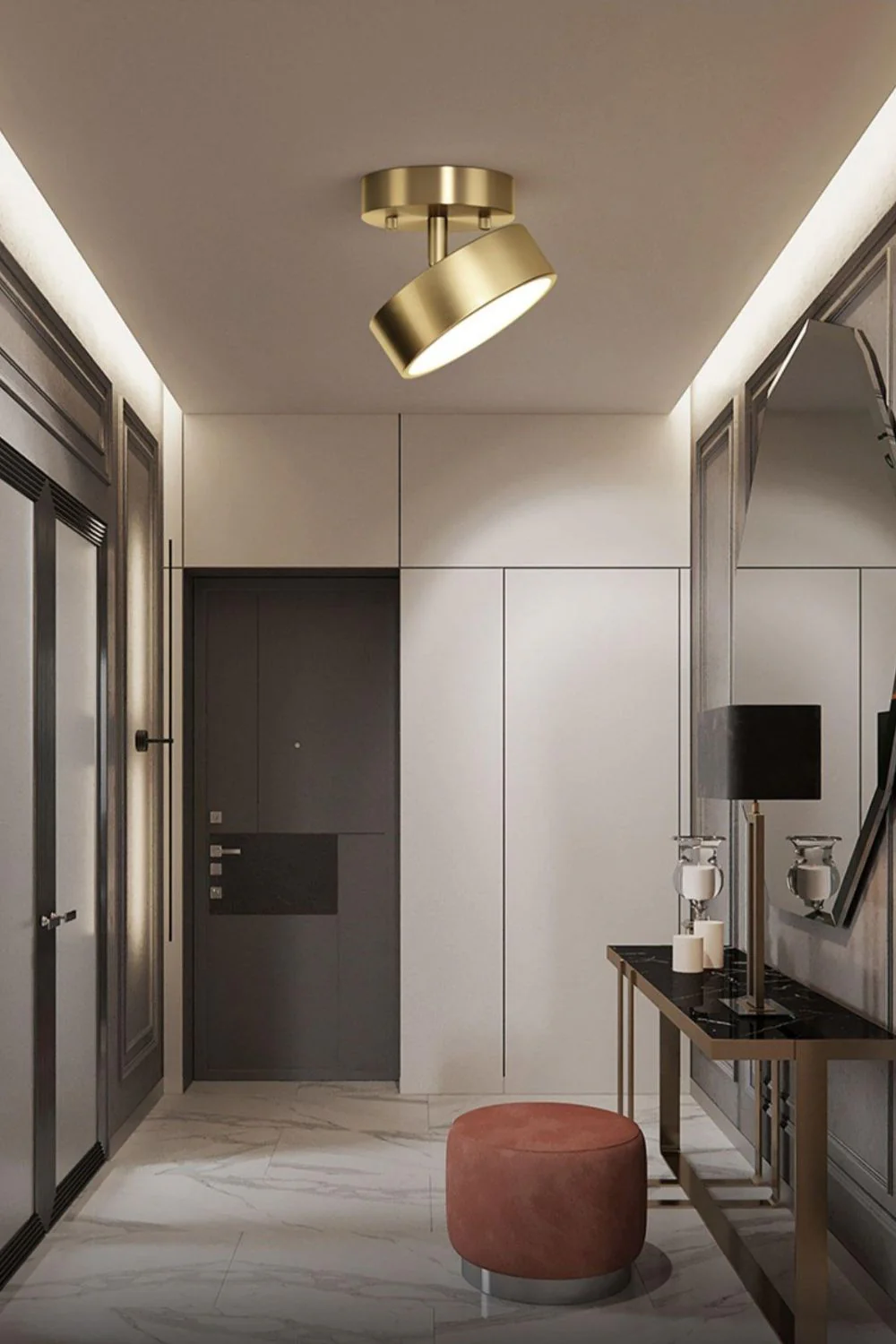 Brass Hero Rotating Ceiling Lamp - Image 11