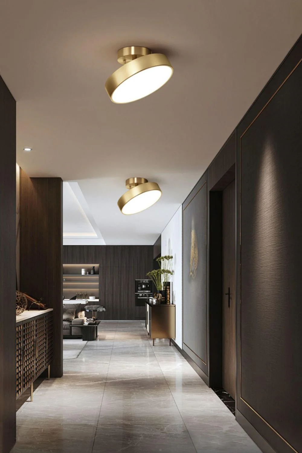 Brass Hero Rotating Ceiling Lamp - Image 6