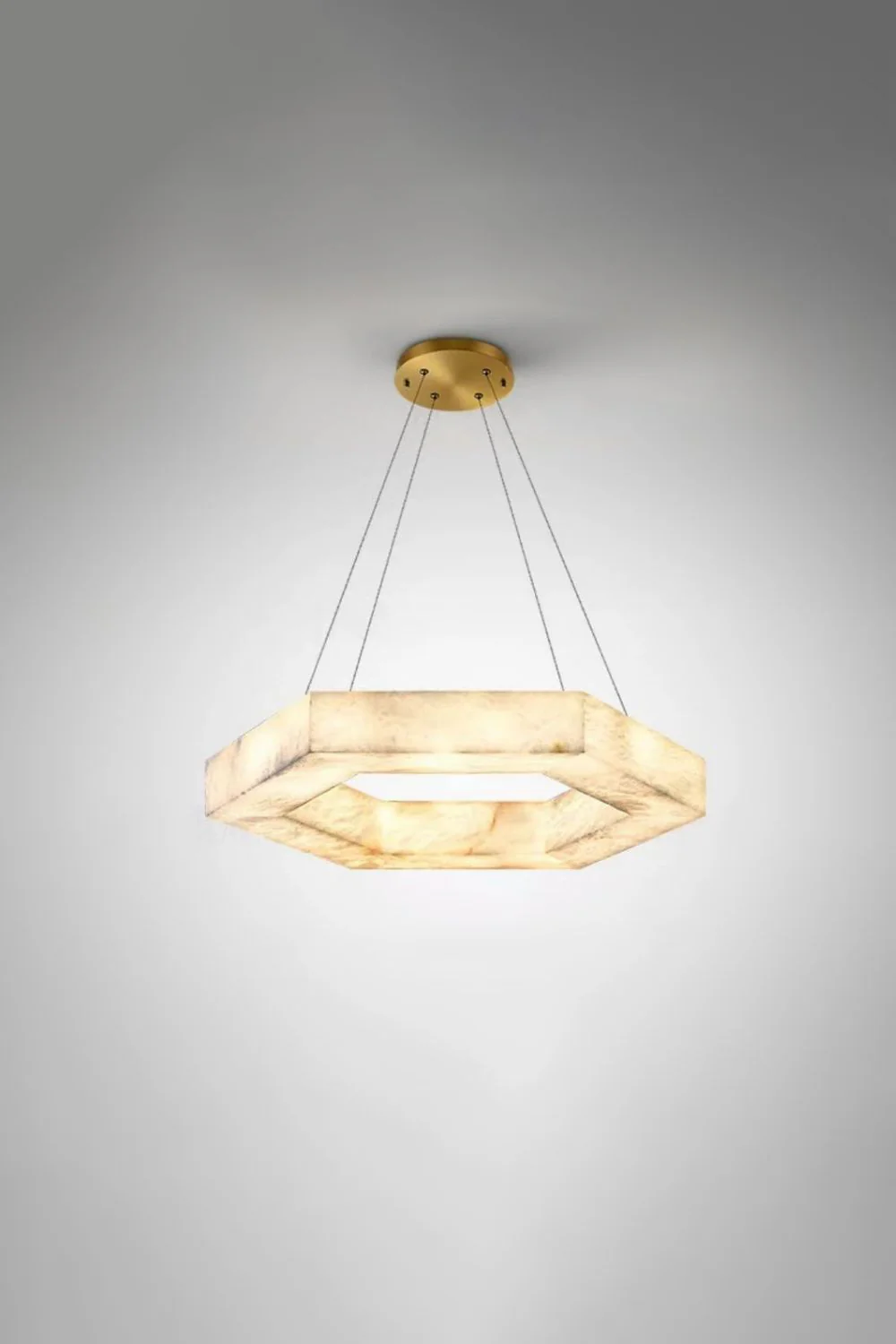 Hexagonal Alabaster Chandelier - Image 10