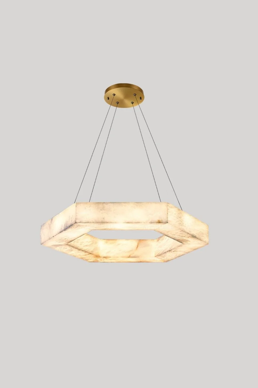 Hexagonal Alabaster Chandelier - Image 11