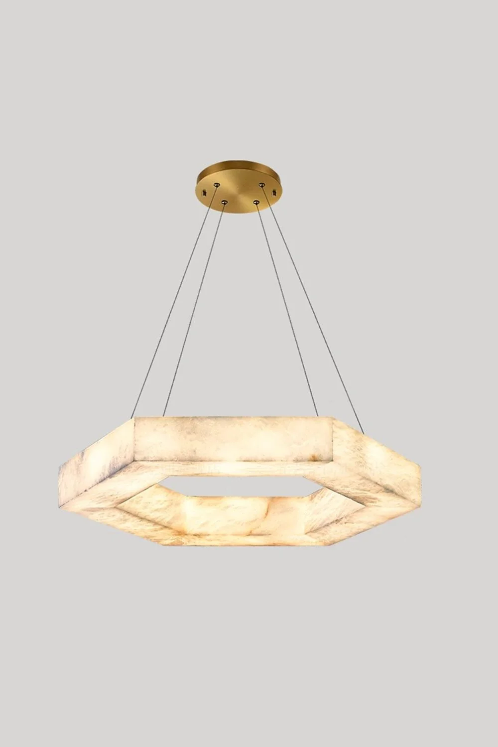 Hexagonal Alabaster Chandelier - Image 12