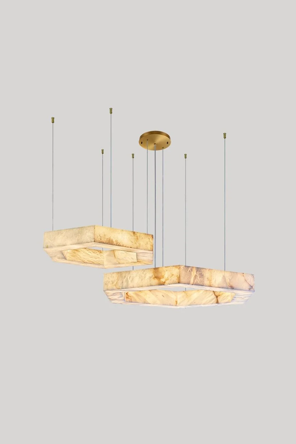 Hexagonal Alabaster Chandelier - Image 13