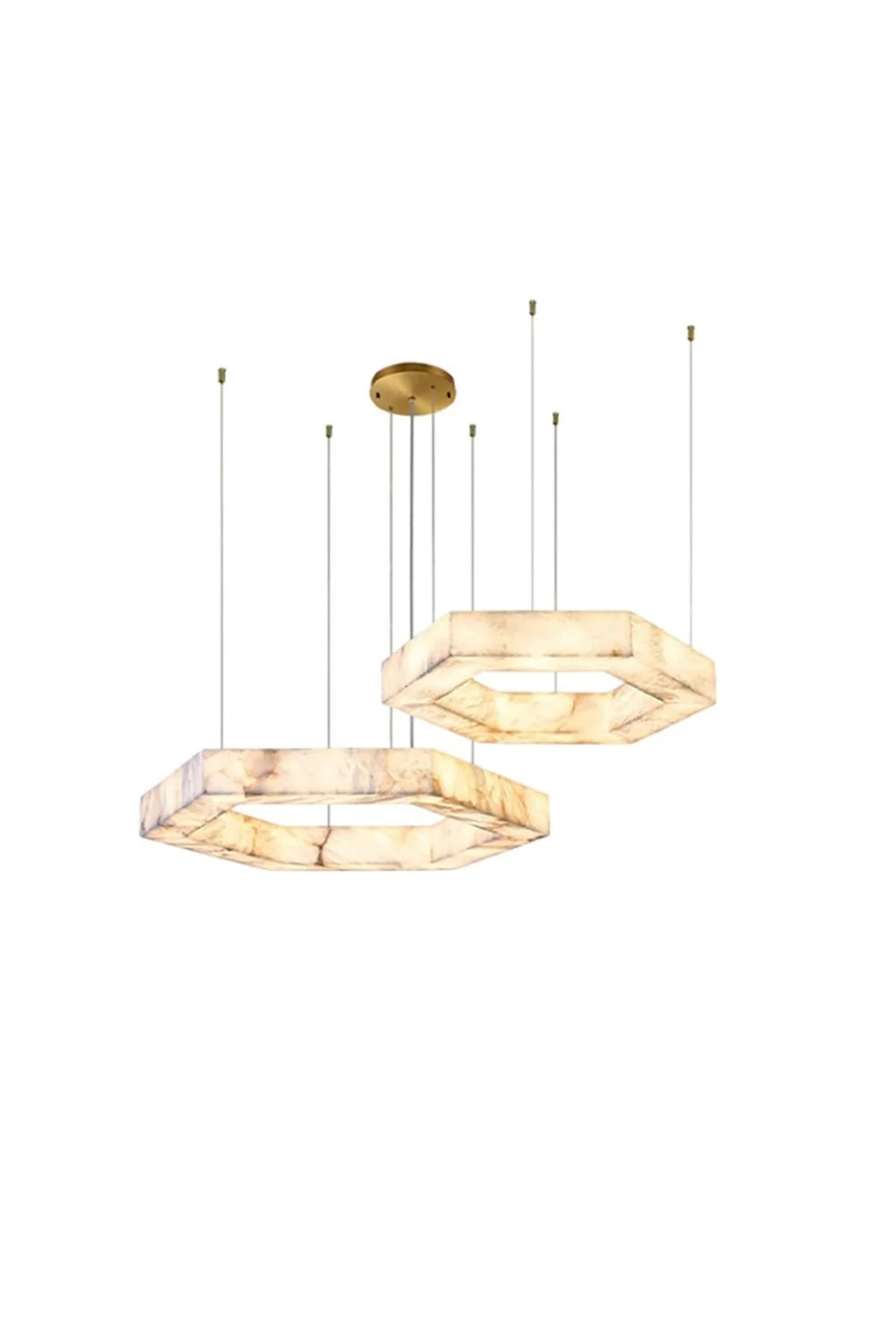 Hexagonal Alabaster Chandelier - Image 15