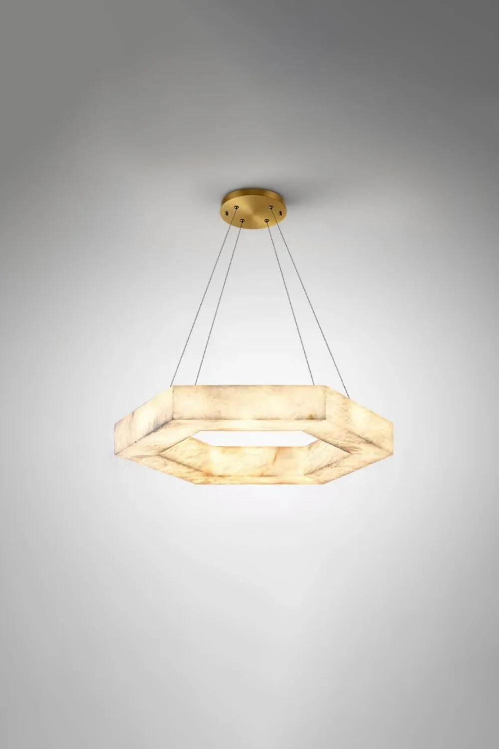 Hexagonal Alabaster Chandelier - Image 9
