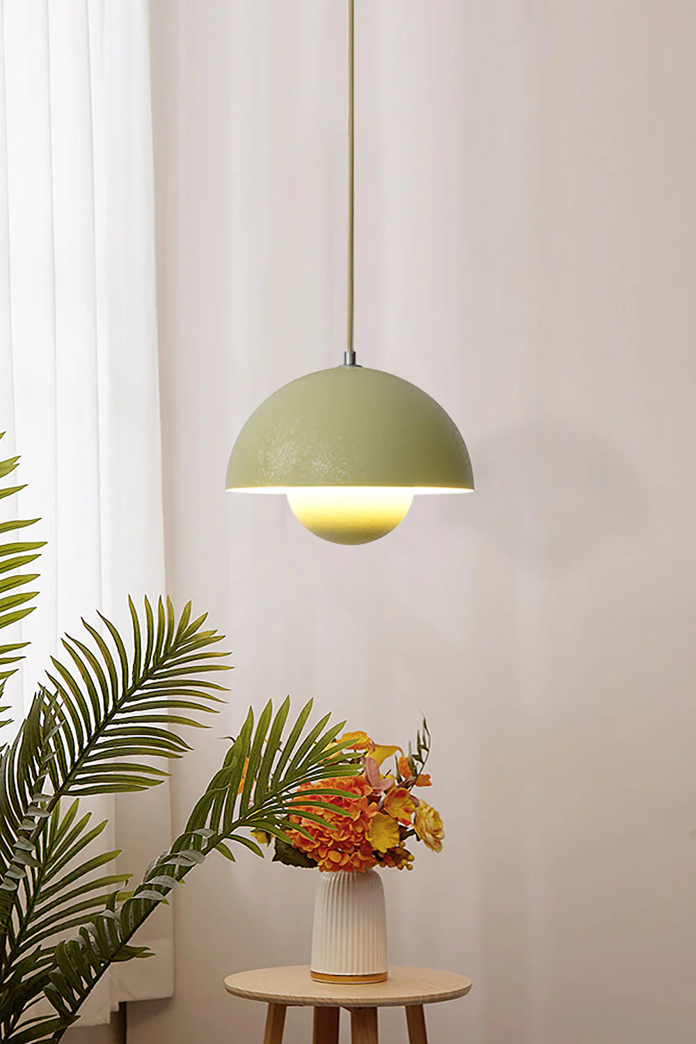 Ice Crack Semi-Circle Pendant Lamp - Image 3
