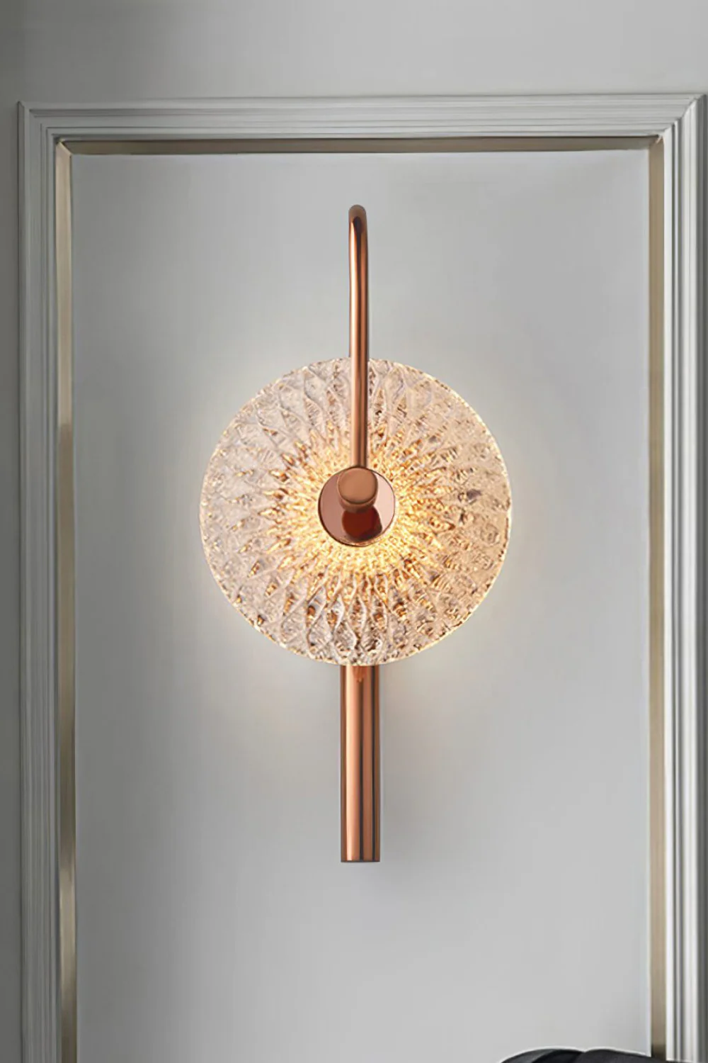 Rose Gold Ice Crystal Pattern Wall Lamp - Image 6