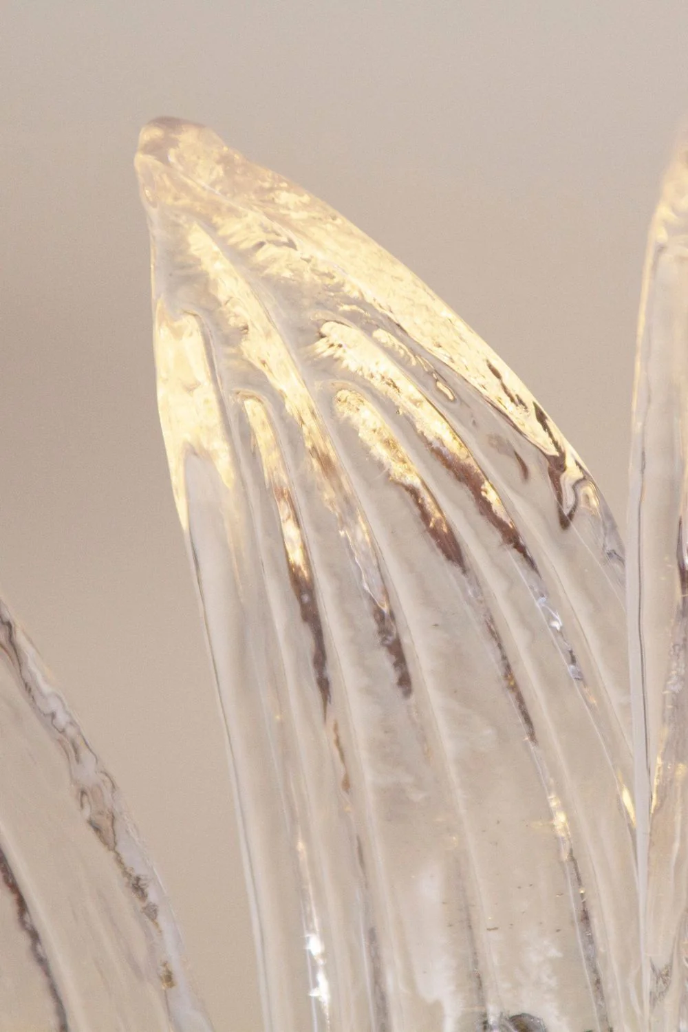 Italian Art Glass Palm Leaf Chandelier - Image 12