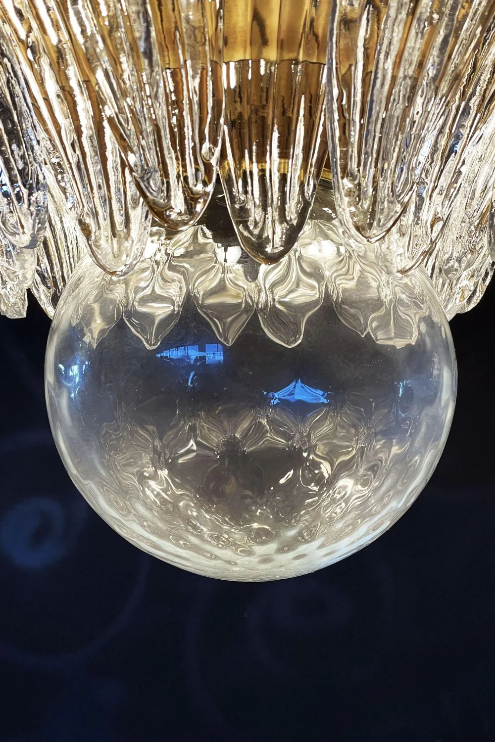 Italian Art Three-Tiered Palmette Chandelier - Image 10