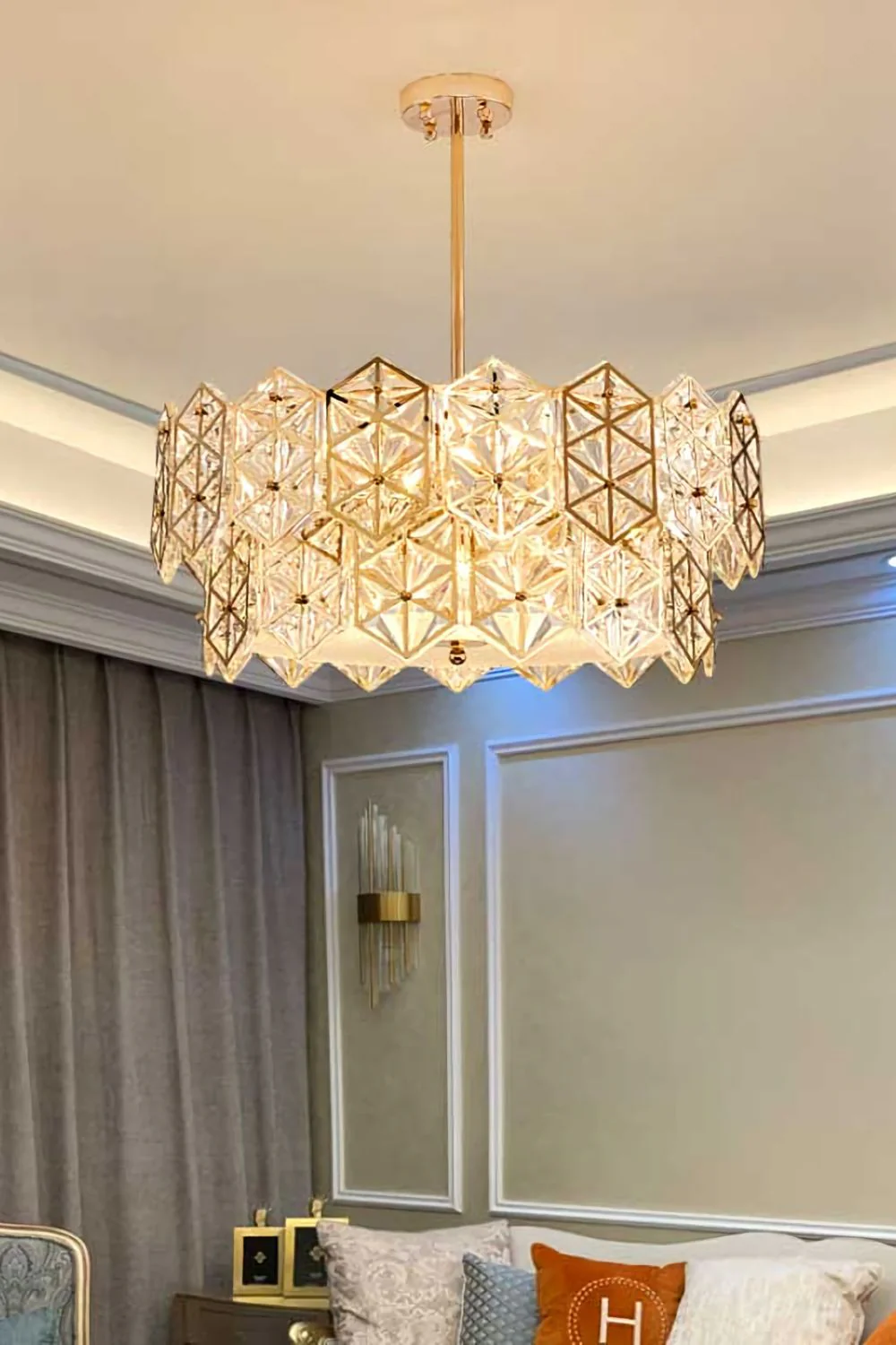 Kinkeldey Crystal Prism Chandelier - Image 4