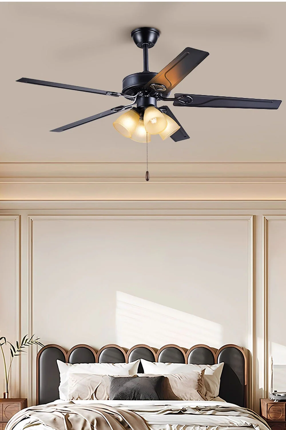 Leaf Cup Shaped Ceiling Fan Chandelier - Image 14