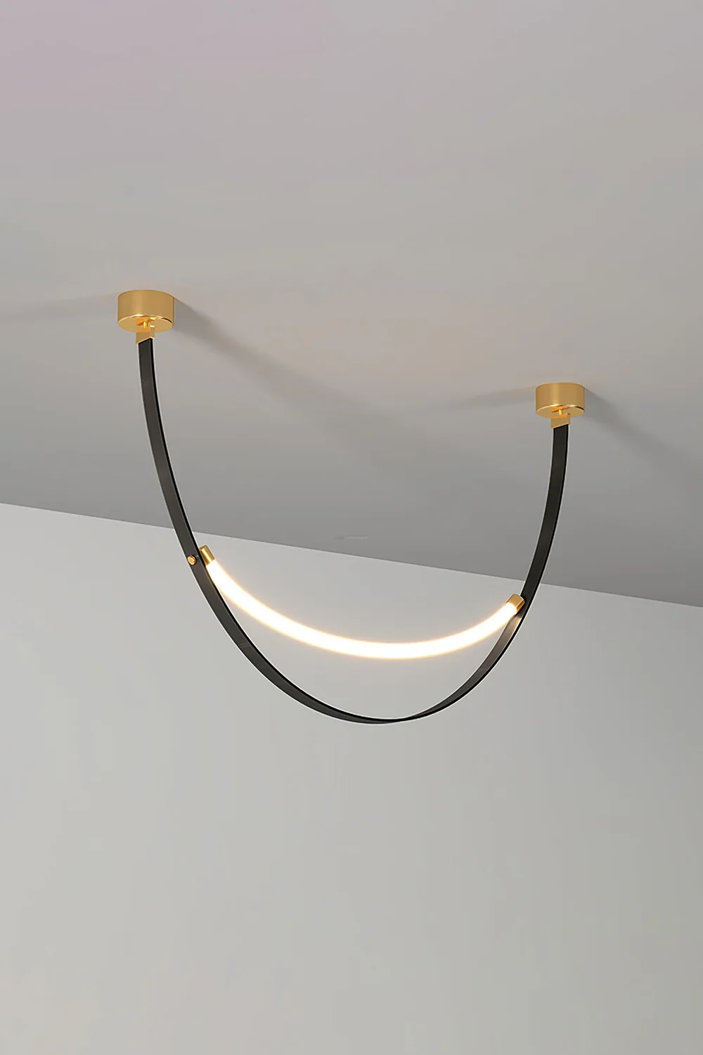 Leather Arc Loop Pendant Light - Image 14