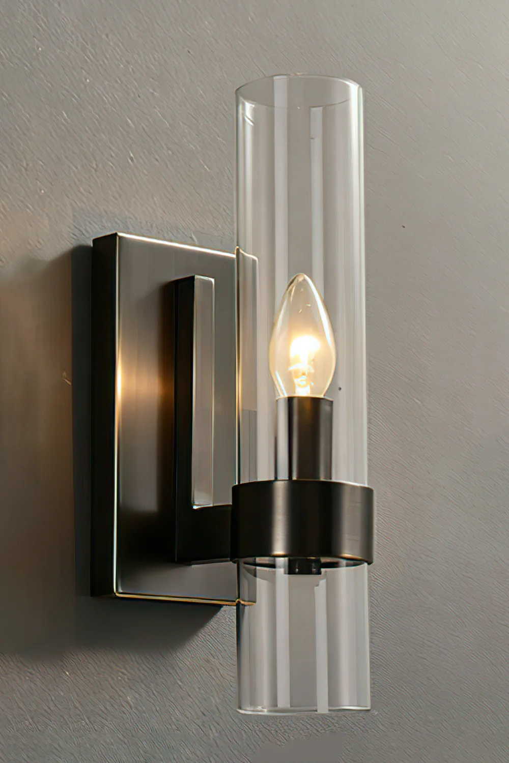 Linear Metallic Brass Glass Wall Sconce - Image 11