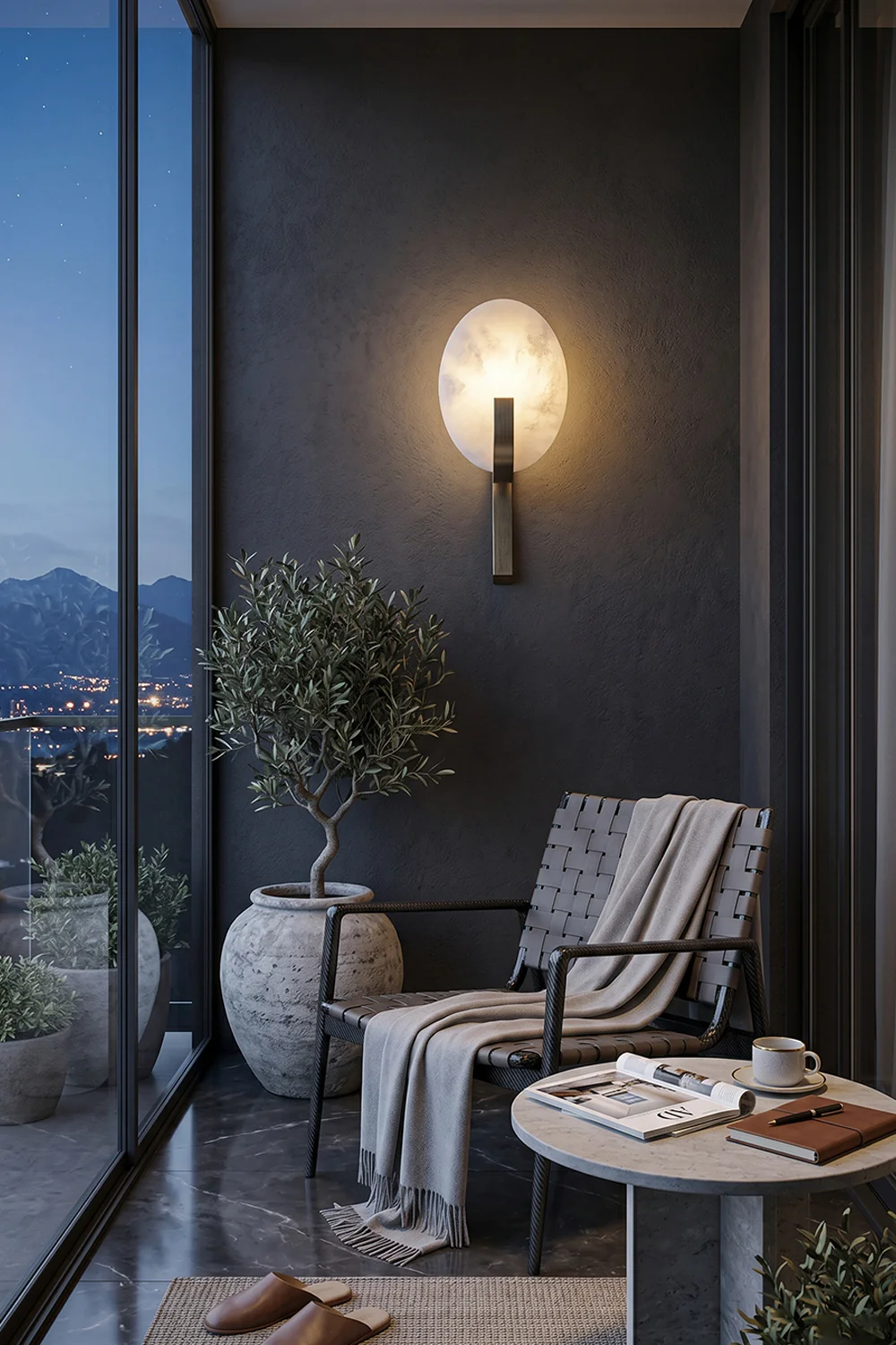 Lunar Alabaster Wall Lamp - Image 6