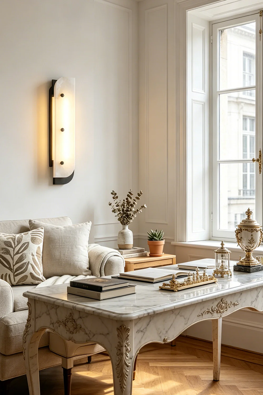 Lunar Veil Alabaster Wall Lamp - Image 6