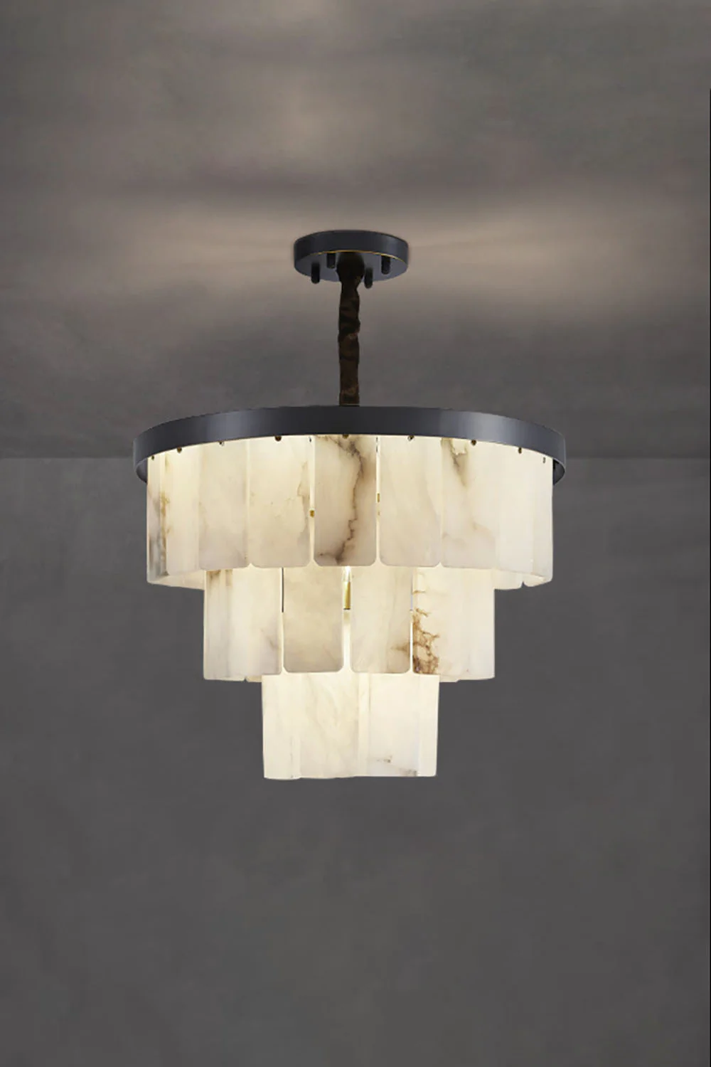 Luxurious Cascading Snow Plaster Chandelier - Image 19