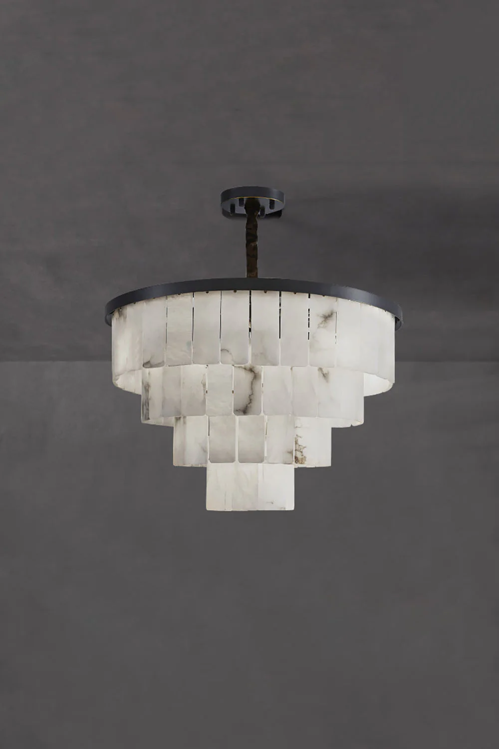 Luxurious Cascading Snow Plaster Chandelier - Image 24