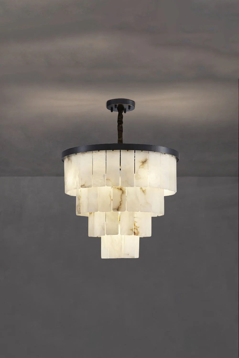 Luxurious Cascading Snow Plaster Chandelier - Image 27