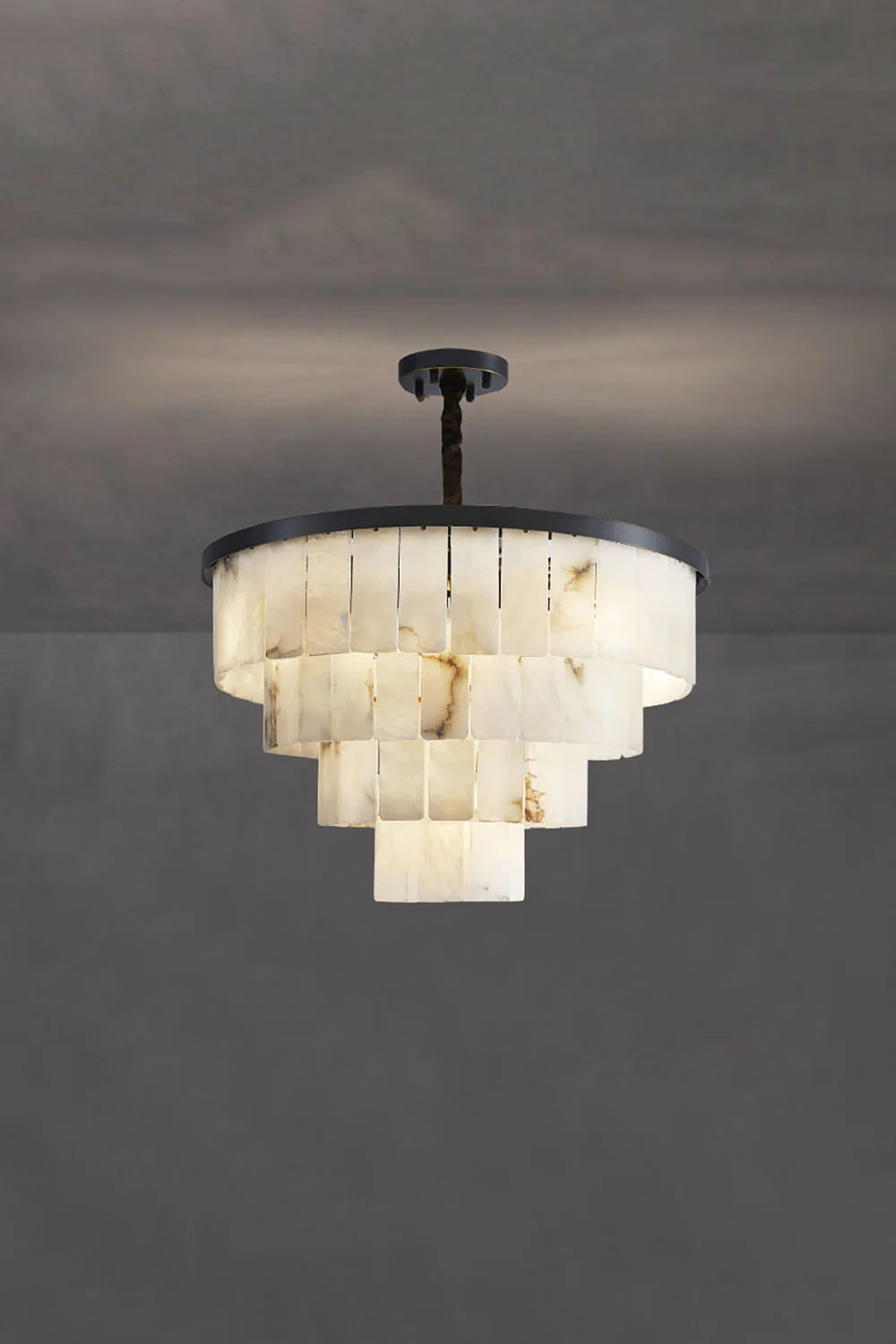 Luxurious Cascading Snow Plaster Chandelier - Image 29
