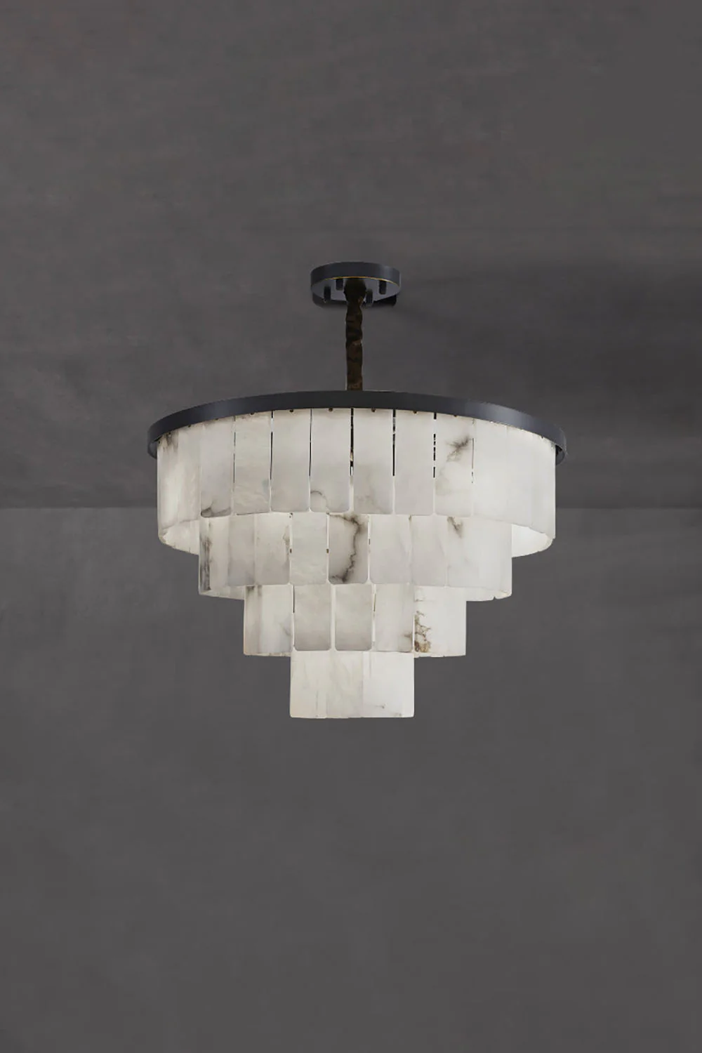 Luxurious Cascading Snow Plaster Chandelier - Image 33