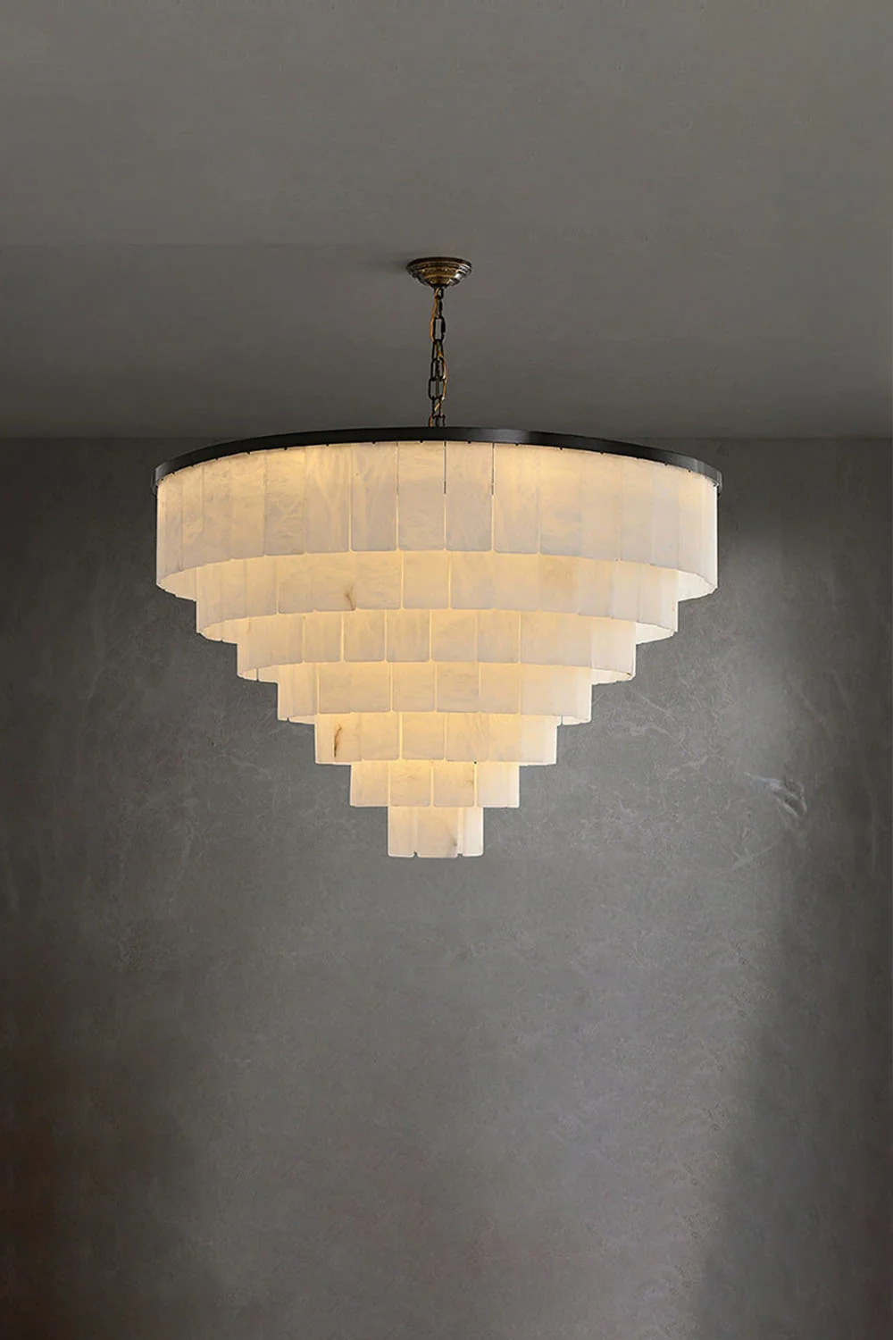 Luxurious Cascading Snow Plaster Chandelier - Image 38