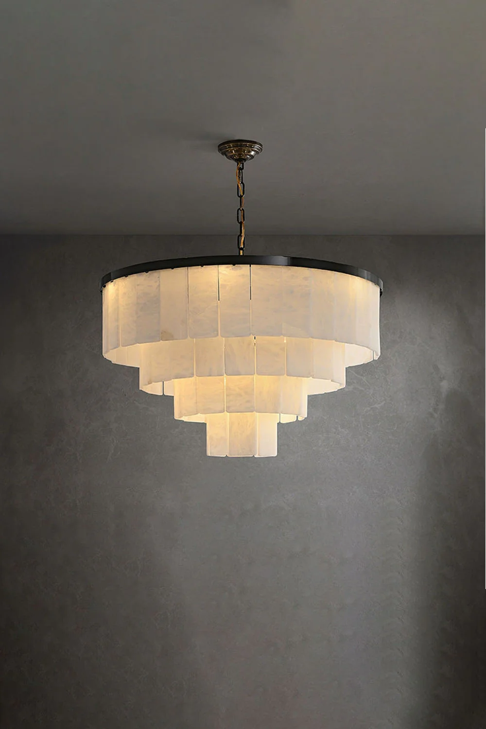 Luxurious Cascading Snow Plaster Chandelier - Image 41