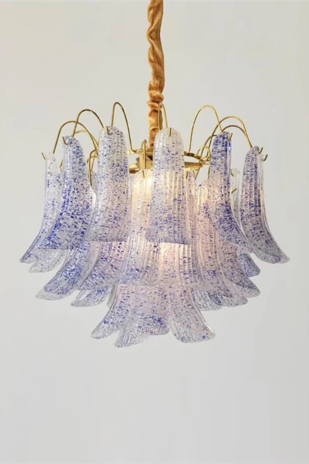 Mazzega Art Petal Stained Glass Chandelier - Image 4