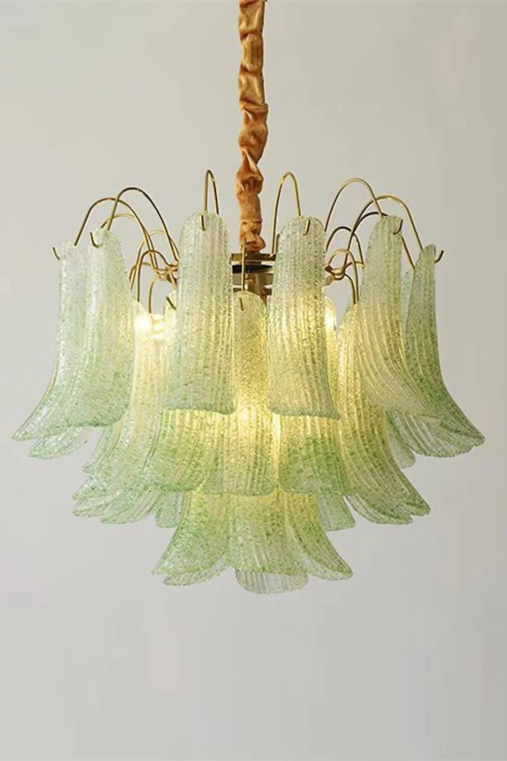Mazzega Art Petal Stained Glass Chandelier - Image 5