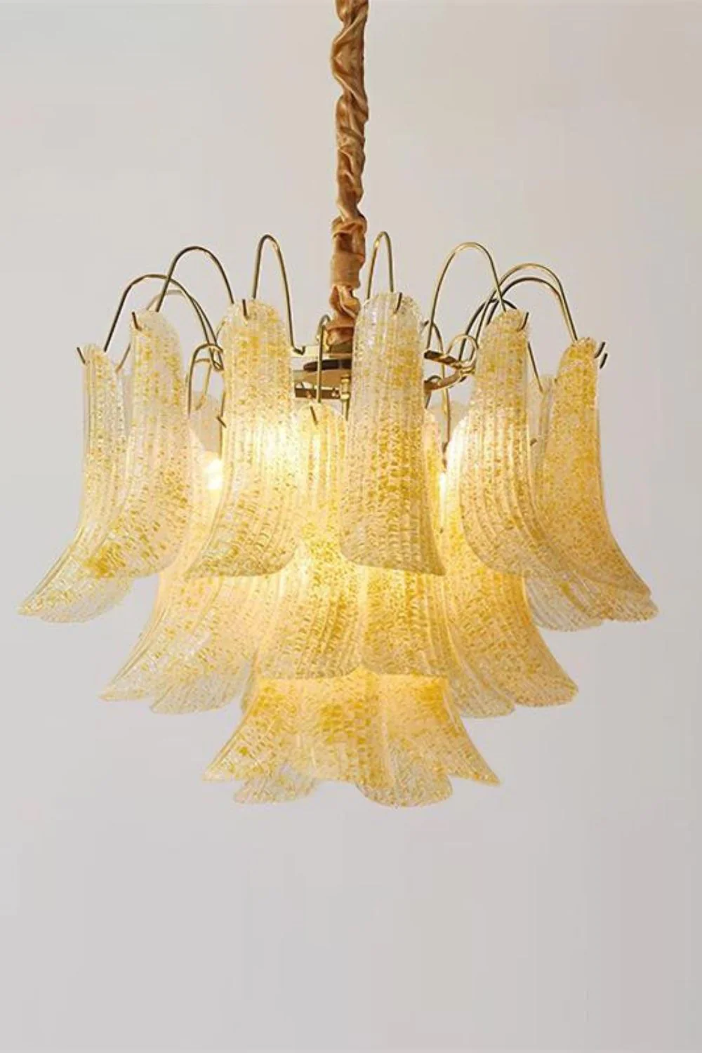 Mazzega Art Petal Stained Glass Chandelier - Image 6