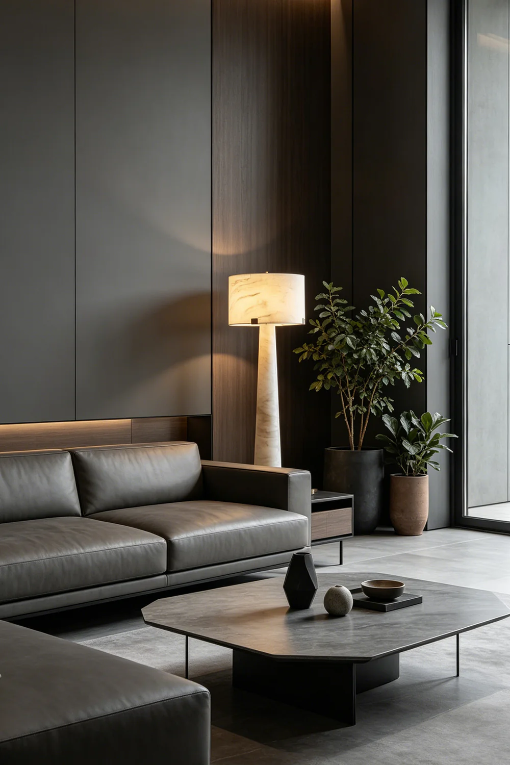 Meridian Column Alabaster Floor Lamp - Image 3