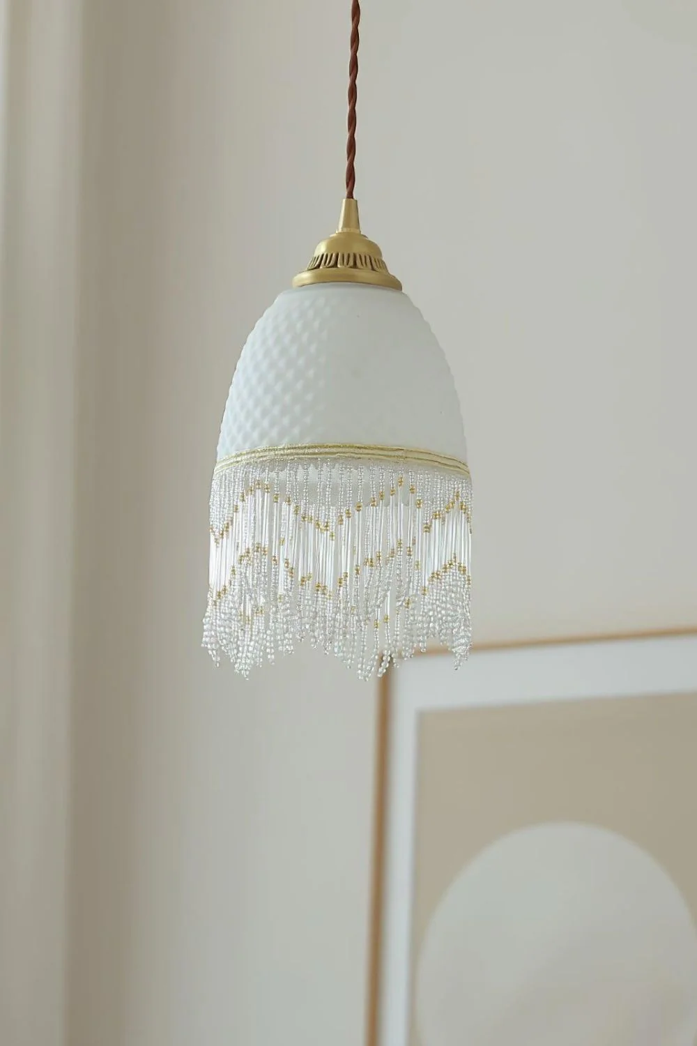 Mesh Tassel Glass Pendant Light - Image 15