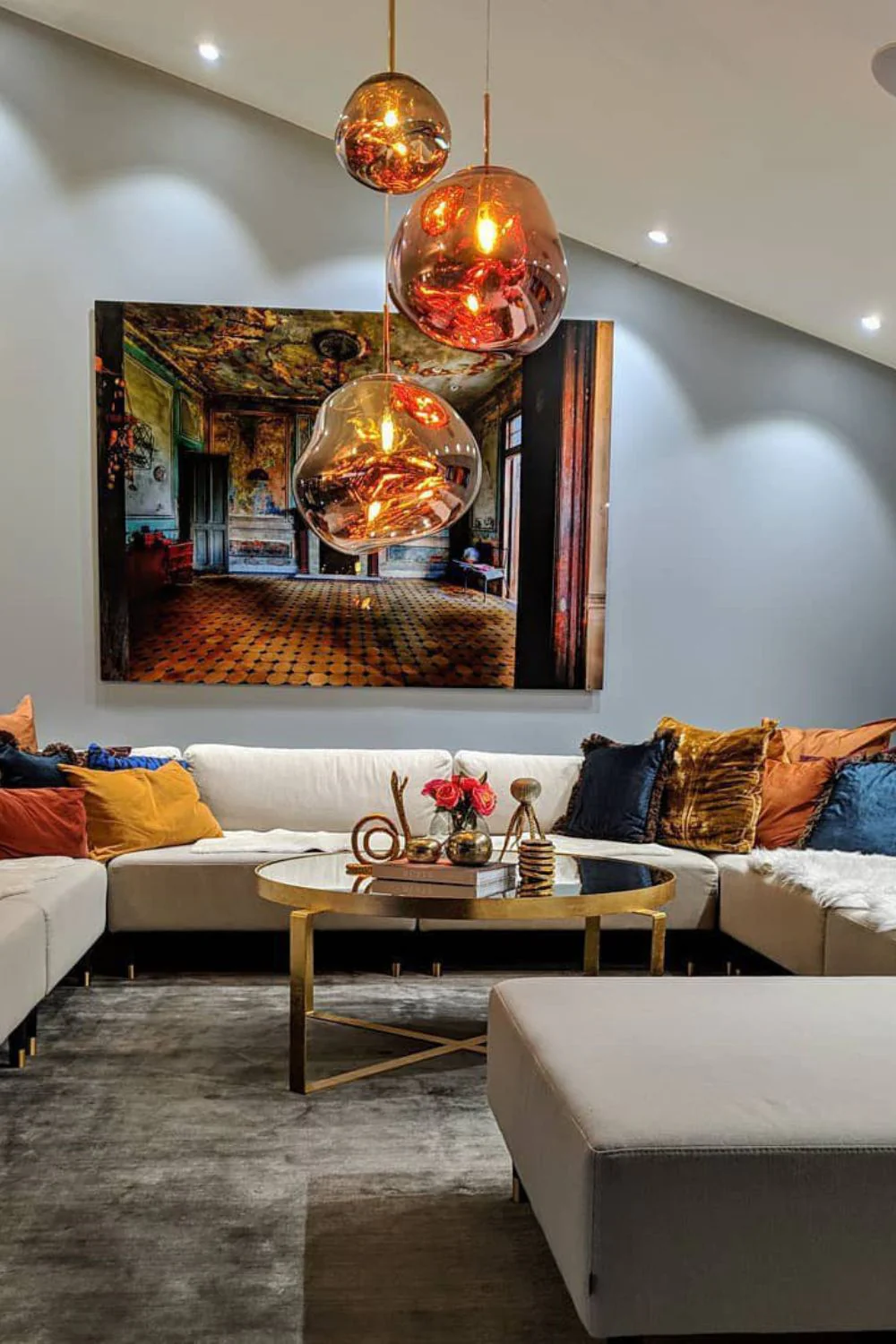 Metallic Lava Glass Pendant Lamp - Image 3