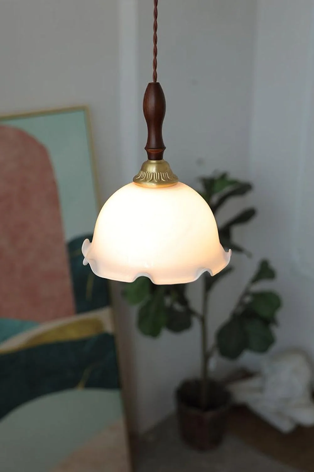 Milky Flower Pendant Light - Image 4
