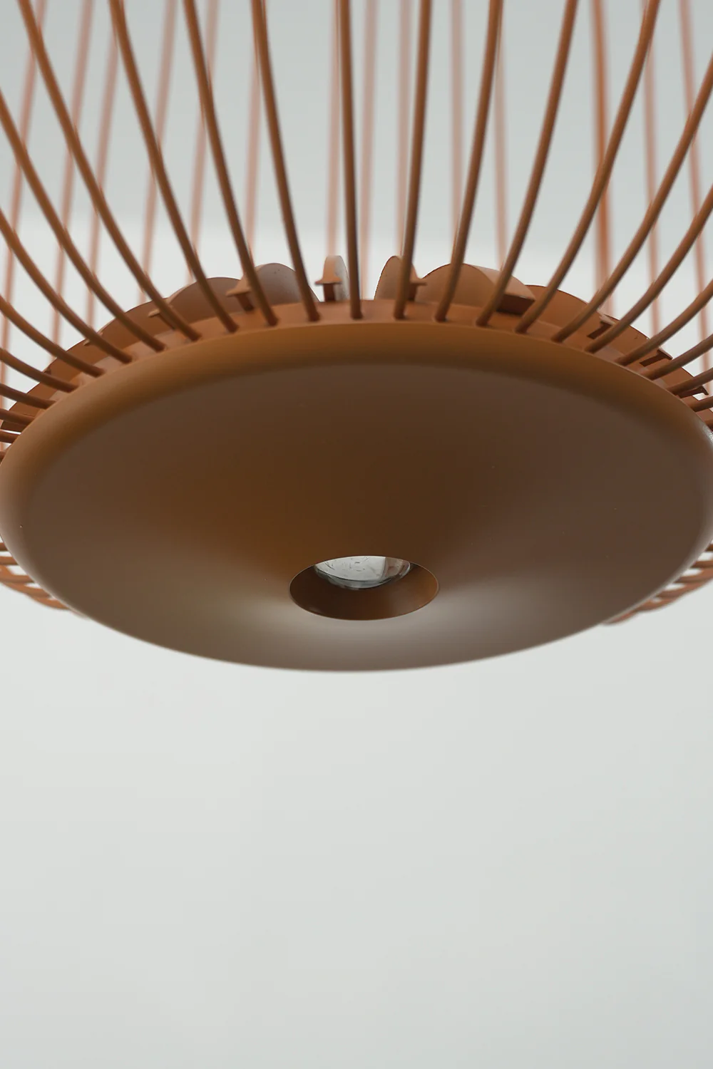 Minimalist Elliptical Wire Cage Pendant Light - Image 12