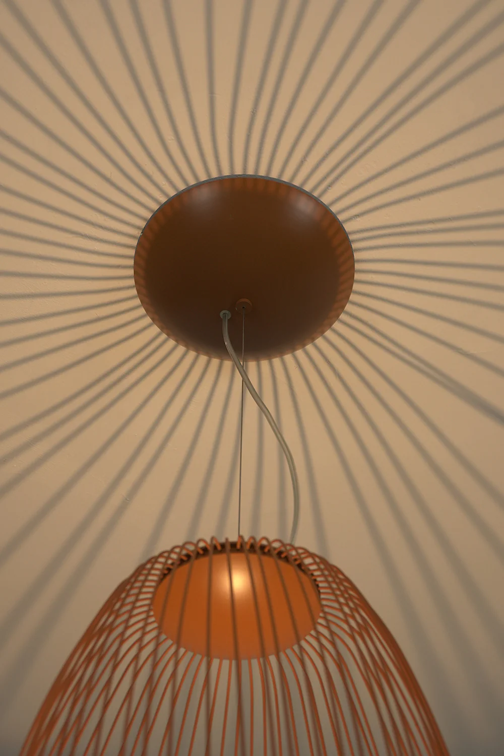 Minimalist Elliptical Wire Cage Pendant Light - Image 14