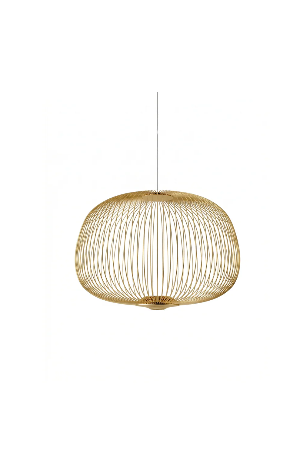 Minimalist Elliptical Wire Cage Pendant Light - Image 18