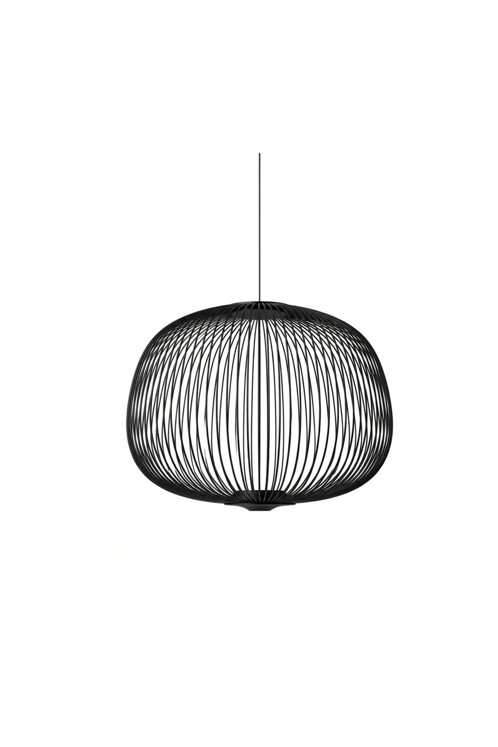 Minimalist Elliptical Wire Cage Pendant Light - Image 22
