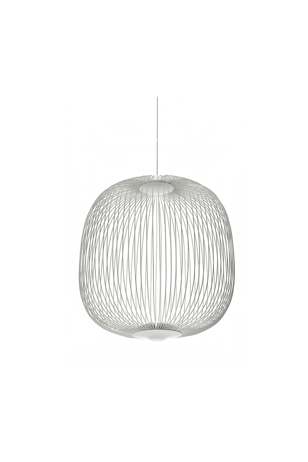 Minimalist Elliptical Wire Cage Pendant Light - Image 24