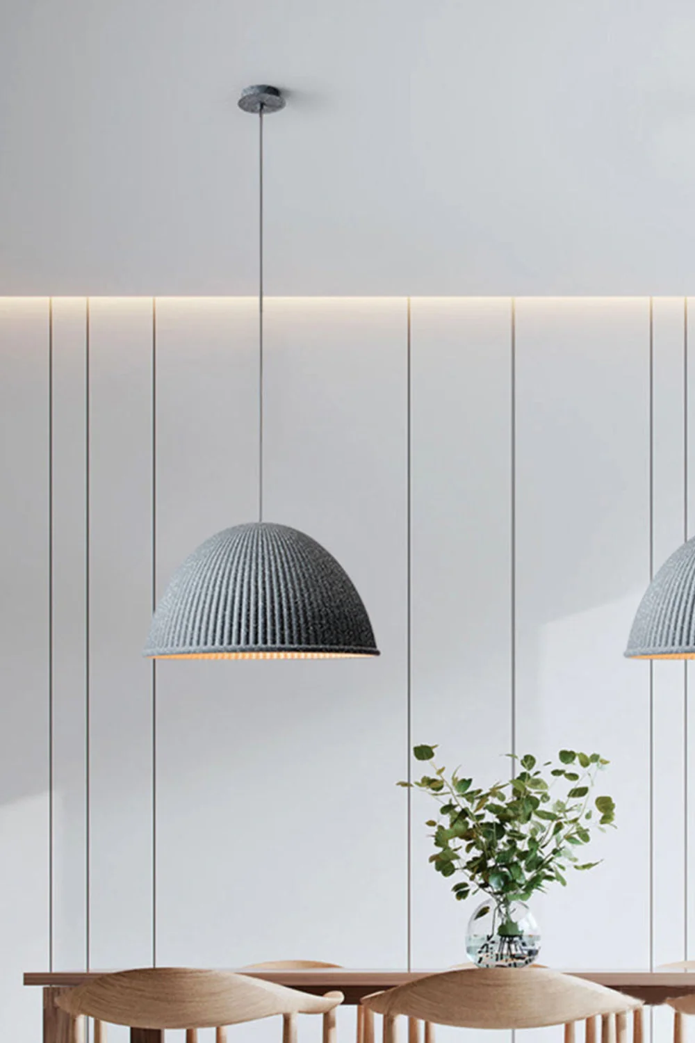 Minimalist Ribbed Pendant Light - Image 3
