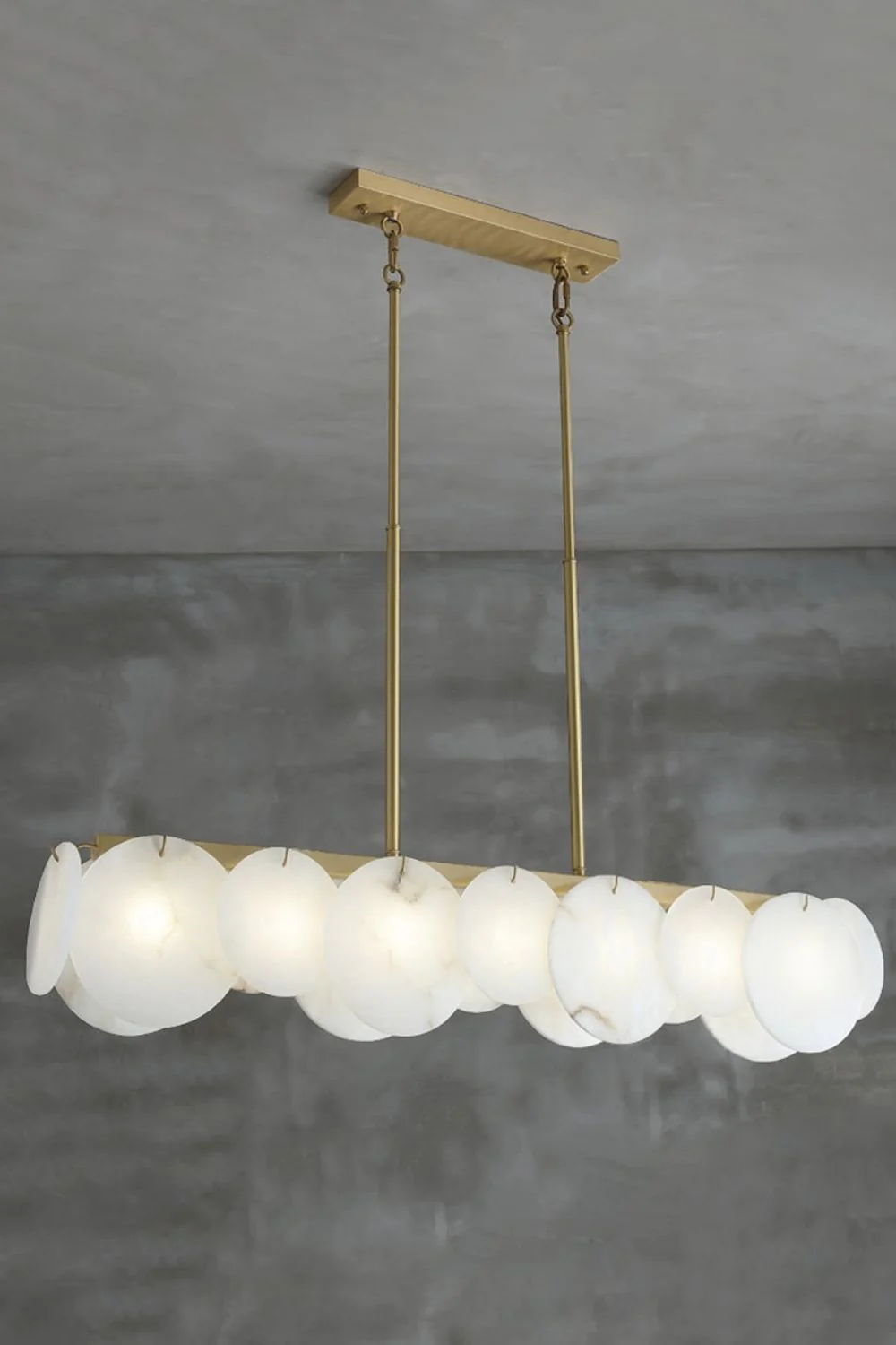 Modern Alabaster Linear Chandelier - Image 9