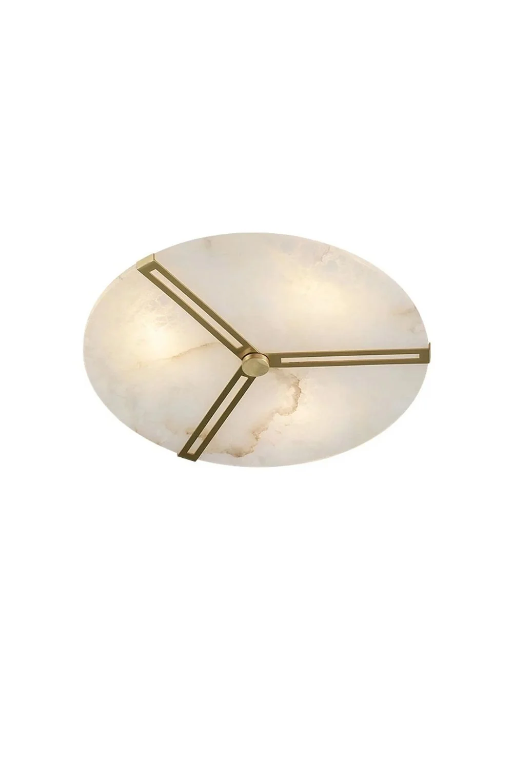Modern Alabaster Round Copper Ceiling Lamp - Image 10