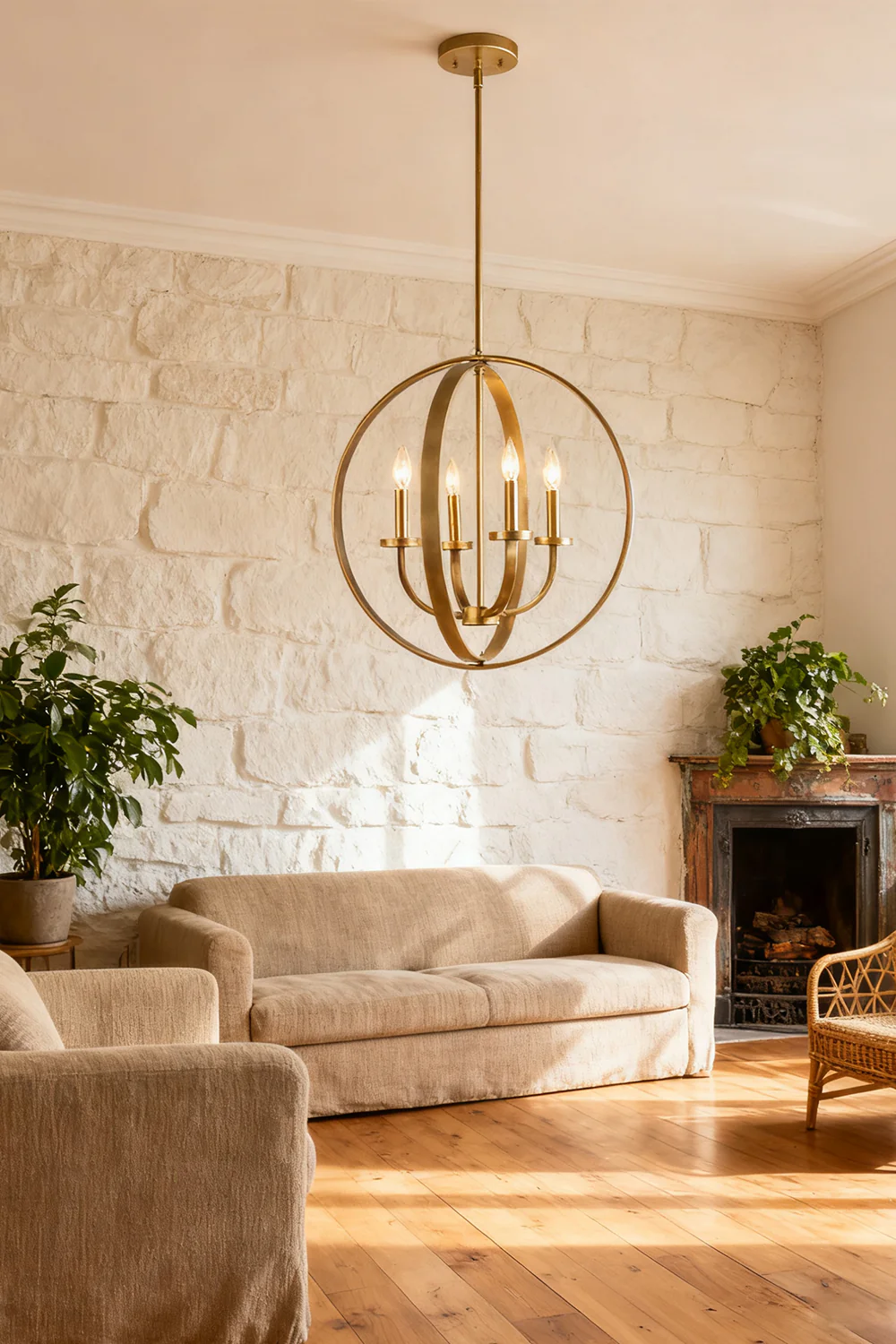 Modern Round Lantern Chandelier - Image 8