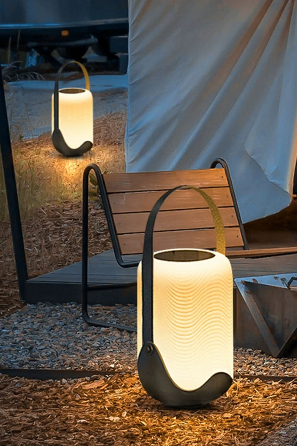 Modern Simple Portable Cylindrical Outdoor Rechargeable Table Lamp - Image 11