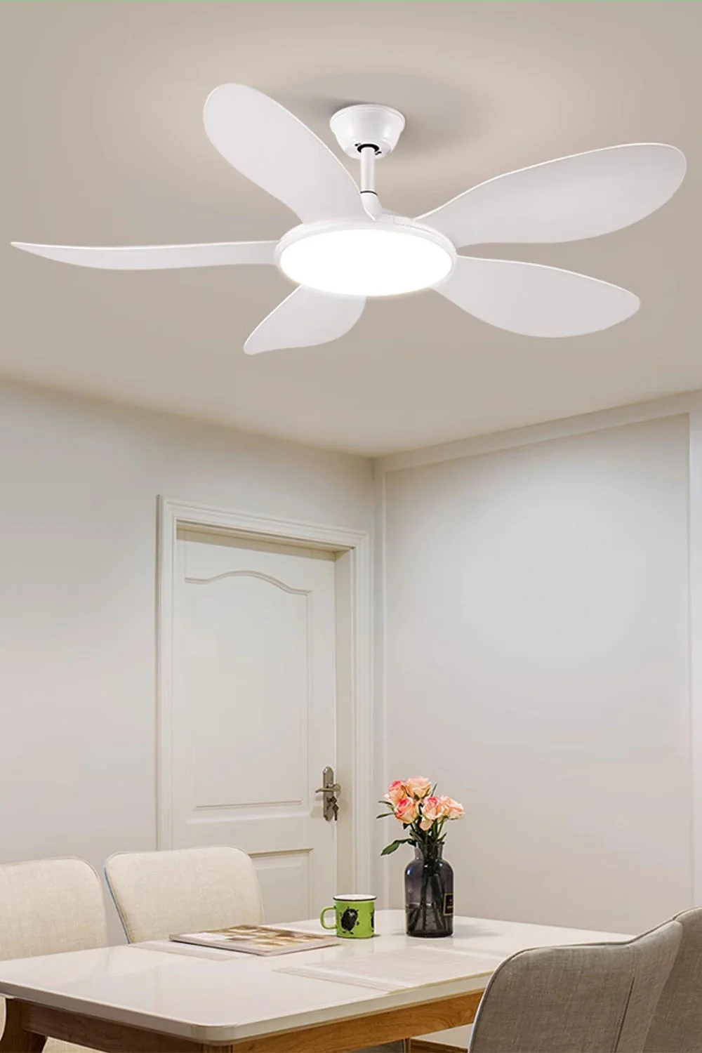Modern Wooden Ceiling Fan Light - Image 5