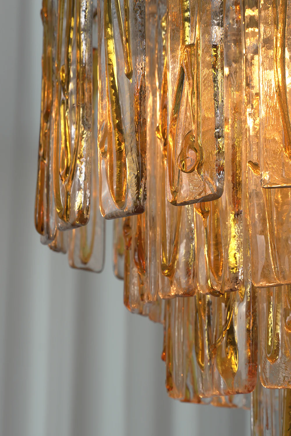 Molten Amber Glass Chandelier - Image 11