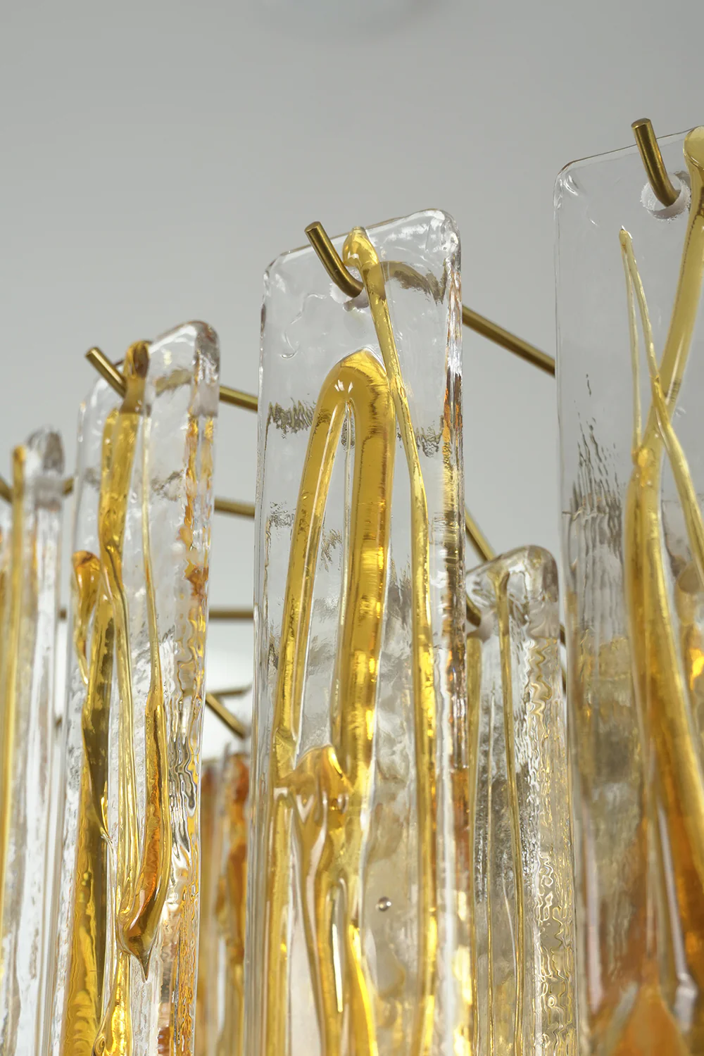 Molten Amber Glass Chandelier - Image 12