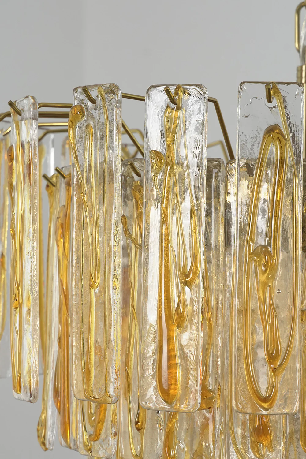 Molten Amber Glass Chandelier - Image 14