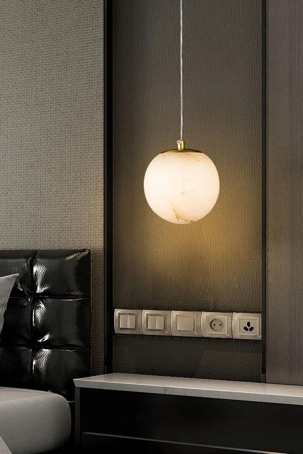 Moon Alabaster Pendant Lamp - Image 5