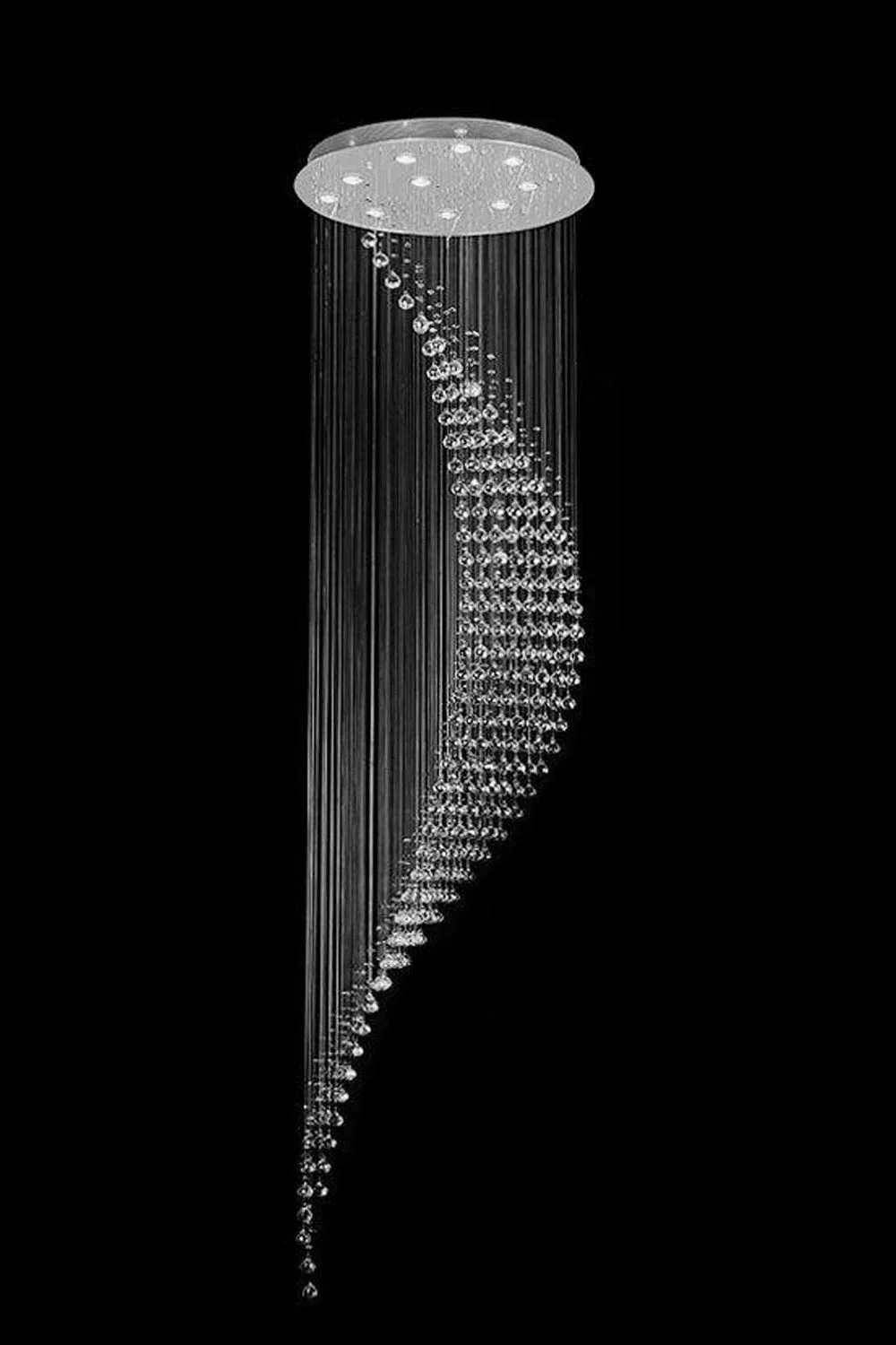 Moon Shaped Curved Crystal Chandelier - Image 18
