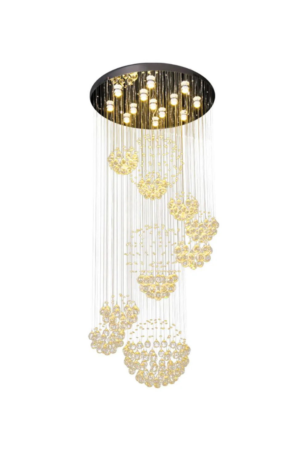 Multi-Balls Chrome Crystal Chandelier