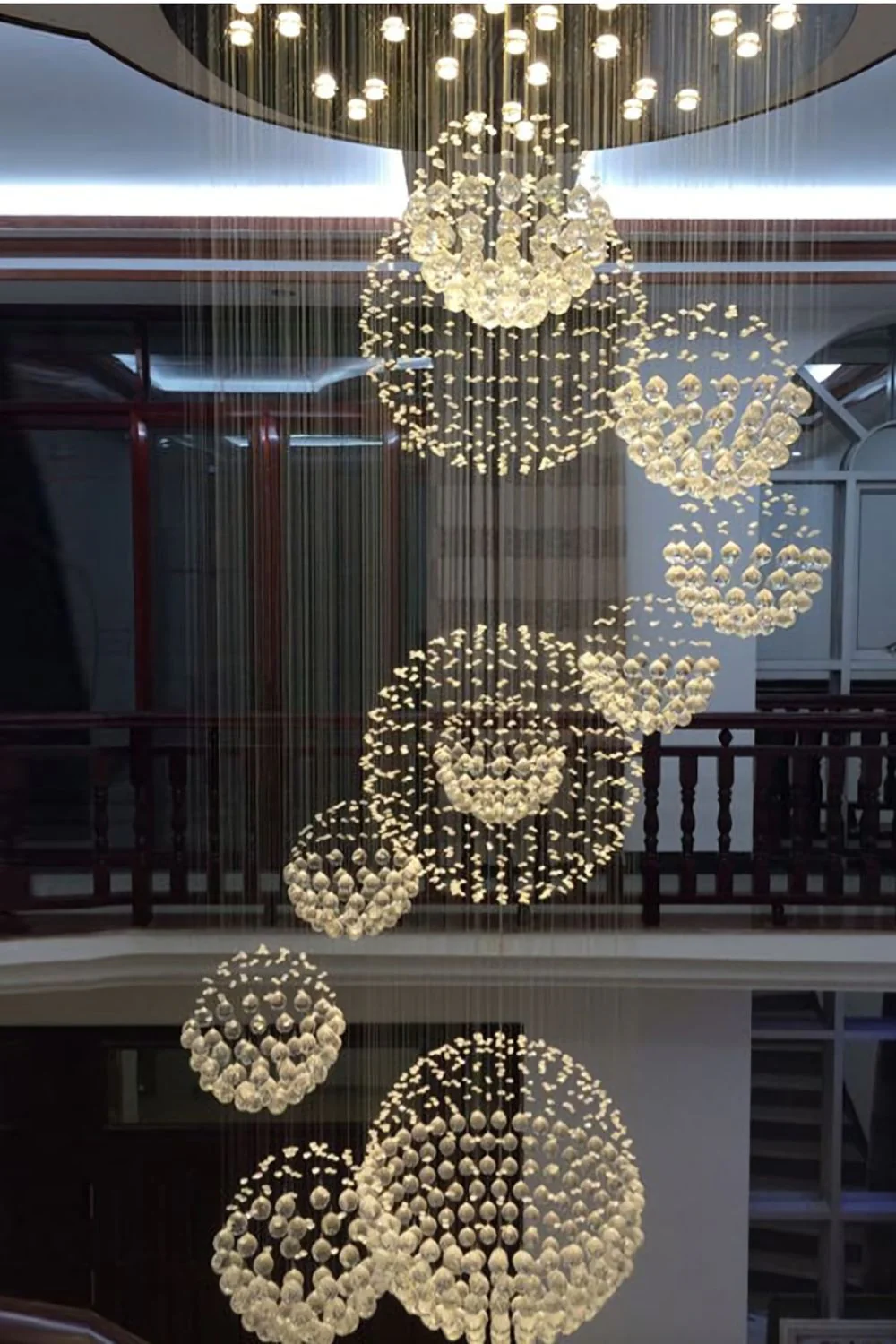 Multi-Balls Chrome Crystal Chandelier - Image 14
